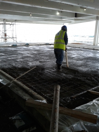 Concrete being poured