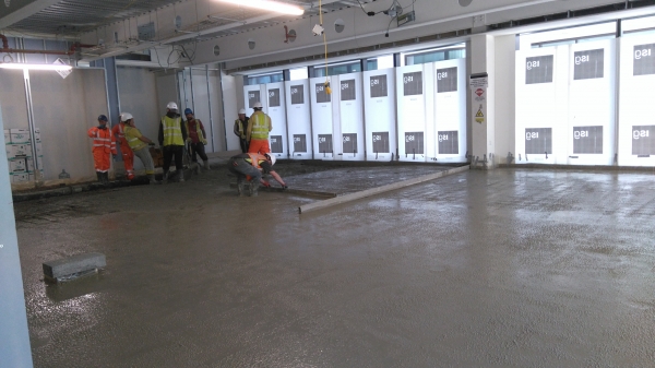 Concrete being poured