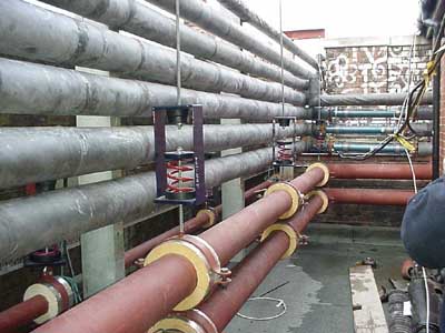 Spring Hanger used with pipework