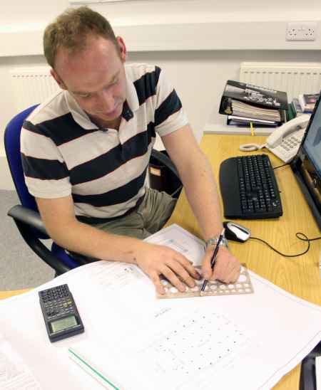Adam Fox working on a Design - Click to enlarge Adam Fox working on a Design