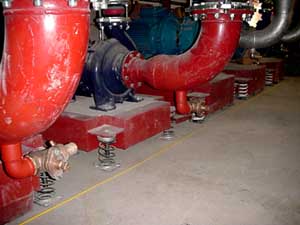 Spring Mounts have been used for this pump base